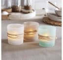 Home-trends24.de Windlicht Maritim 3er-Set Muscheln Teelichthalter Glas Bild 1