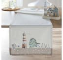 Home-trends24.de Tischläufer Maritim Leuchtturm Weiß Baumwolle Bild 1