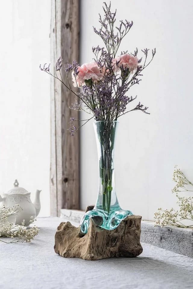 Home-trends24.de Dekovase Wurzelholz Vase 6 cm