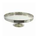 Home-trends24.de Dekoschale Silber Rund mit Standfuß Antik Look Bild 2
