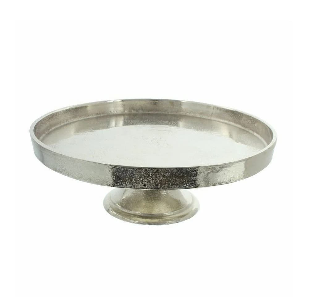 Home-trends24.de Dekoschale Silber Rund mit Standfuß Antik Look - Bild 2