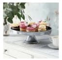Home-trends24.de Dekoschale Silber Rund mit Standfuß Antik Look Bild 4