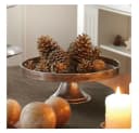 Home-trends24.de Dekoschale Silber Rund mit Standfuß Antik Look Bild 5