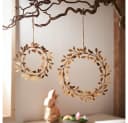 Home-trends24.de Hängedekoration Rost Hänger Blätter Kranz 2er Set Bild 1
