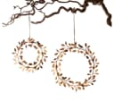 Home-trends24.de Hängedekoration Rost Hänger Blätter Kranz 2er Set Bild 2