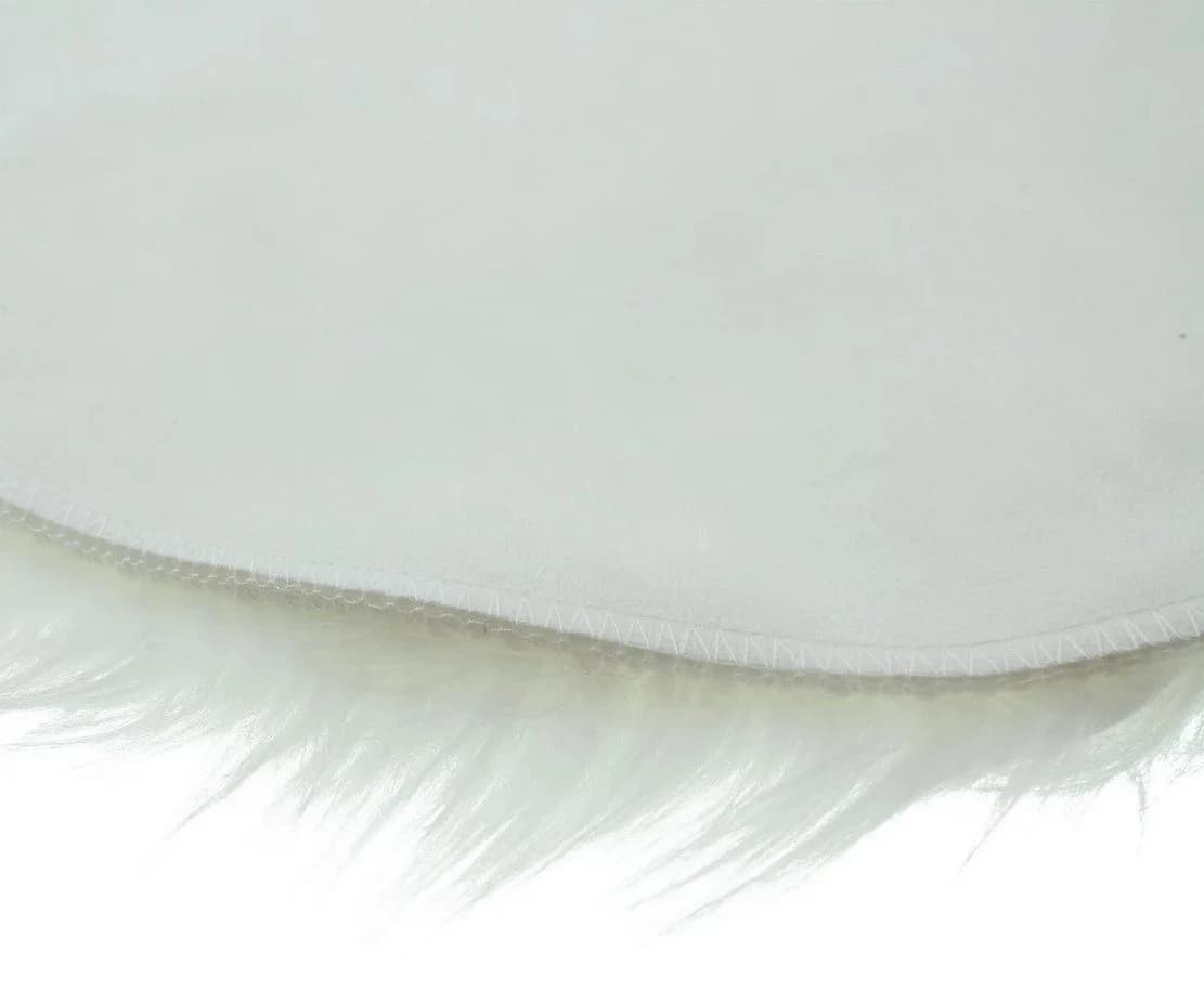 Home-trends24.de Dekokissen Weiß Kunstfell Fell Rund 40 cm - Bild 3