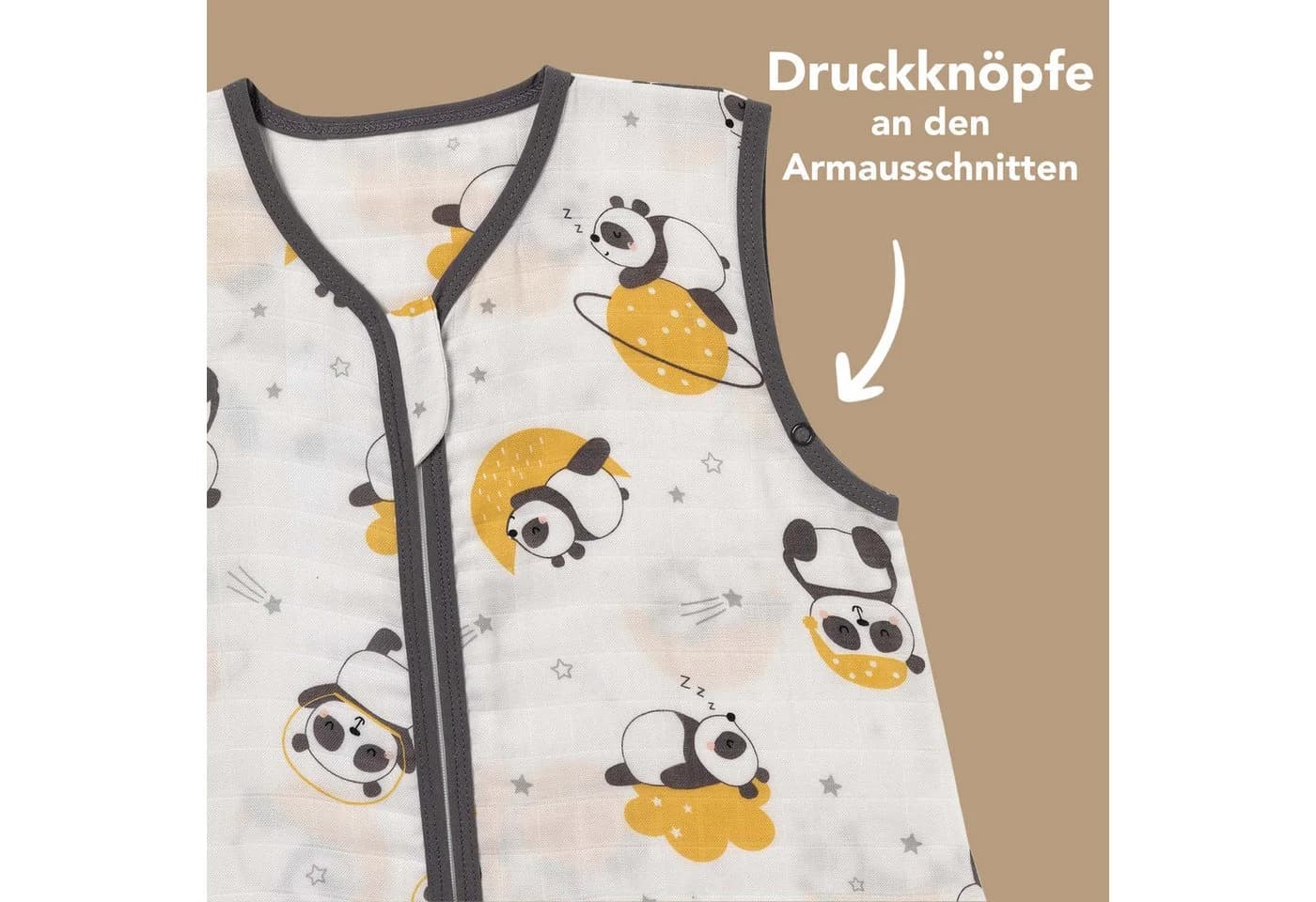 Schlummersack Kinderschlafsack Musselin mit Füßen 0.5 TOG OEKO-TEX