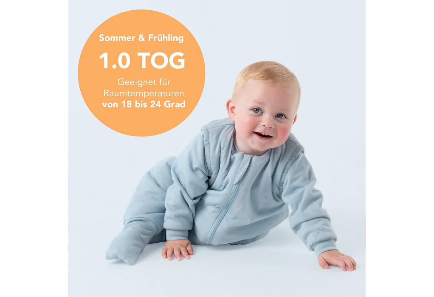 Schlummersack Kinderschlafsack Blau 1.0 Tog mit Füßen - Bild 5