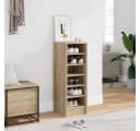 furnicato Schuhschrank Sonoma-Eiche 6 Fächer Massivholz Bild 1