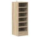 furnicato Schuhschrank Sonoma-Eiche 6 Fächer Massivholz Bild 2