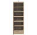 furnicato Schuhschrank Sonoma-Eiche 6 Fächer Massivholz Bild 4