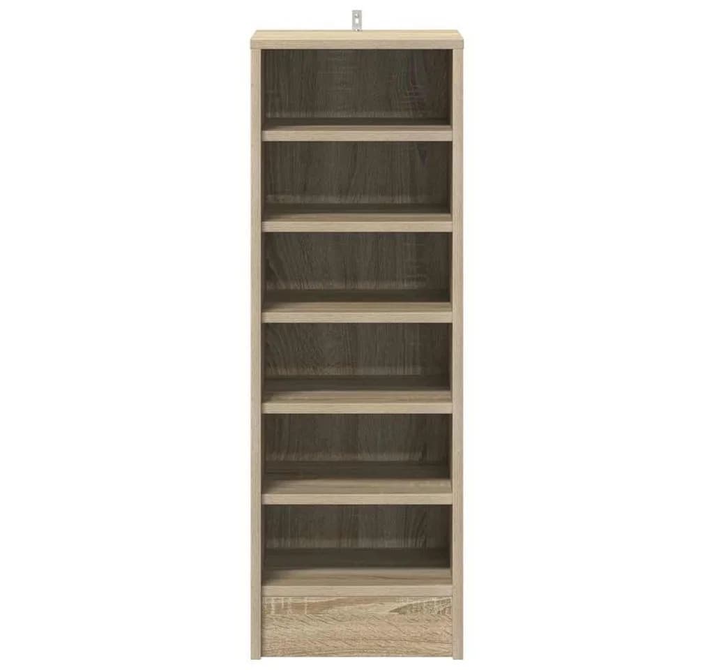 furnicato Schuhschrank Sonoma-Eiche 6 Fächer Massivholz - Bild 4