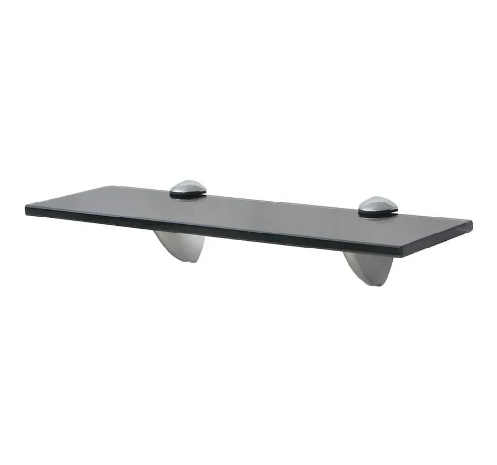 furnicato Wandregal Schweberegal Glas Schwarz mit Zink-Legierung Befestigung - Bild 2