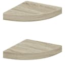 furnicato Eck-Schweberegale 2 Stk. Eichen-Optik 25x25x3,8 cm MDF Bild 2
