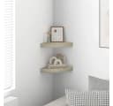 furnicato Eck-Schweberegale 2 Stk. Eichen-Optik 25x25x3,8 cm MDF Bild 3