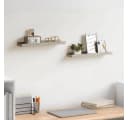 furnicato Wandregal 2er Set Betongrau MDF Bild 1