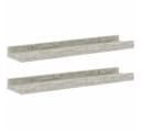 furnicato Wandregal 2er Set Betongrau MDF Bild 2