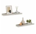 furnicato Wandregal 2er Set Betongrau MDF Bild 4