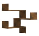 furnicato Wand-Eckregal Massivholz Räuchereiche 2-tlg. Bild 3