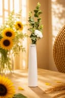 TIZIANO Vase Limena Creme Dekofigur Keramik Modern Bild 1