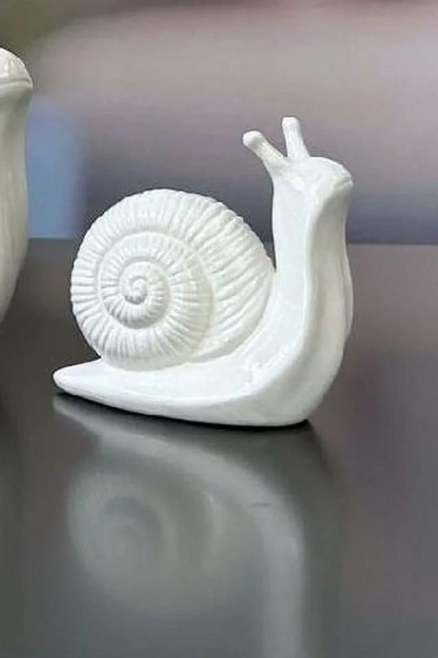 TIZIANO - DESIGN & EMOTIONS Schnecke Berta Keramik Creme-Weiß - Bild 2