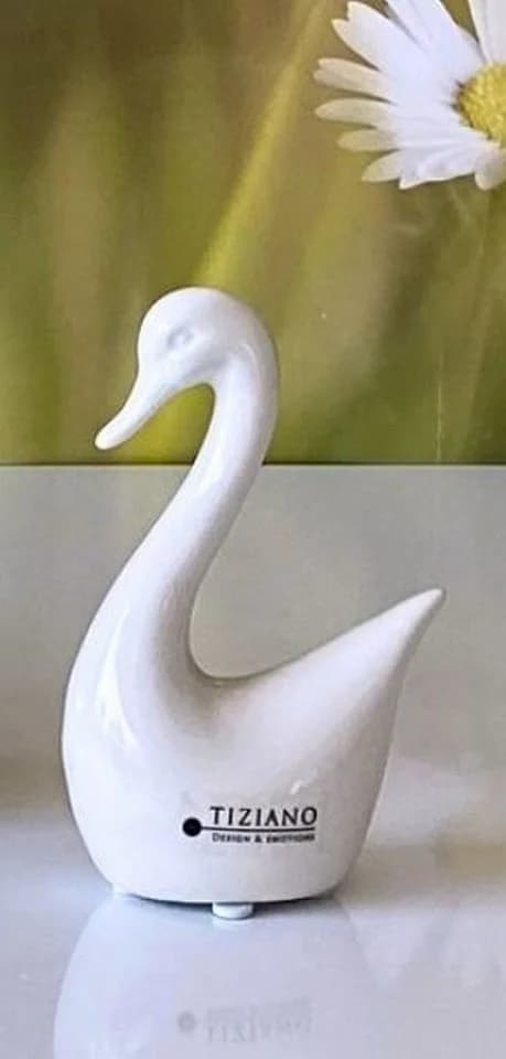 TIZIANO - DESIGN & EMOTIONS Dekofigur Schwan Scarlett Creme-Weiß Keramik - Bild 2
