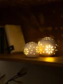 TIZIANO Tadino LED Lichtkugel Creme-Weiß Dekofigur Bild 2