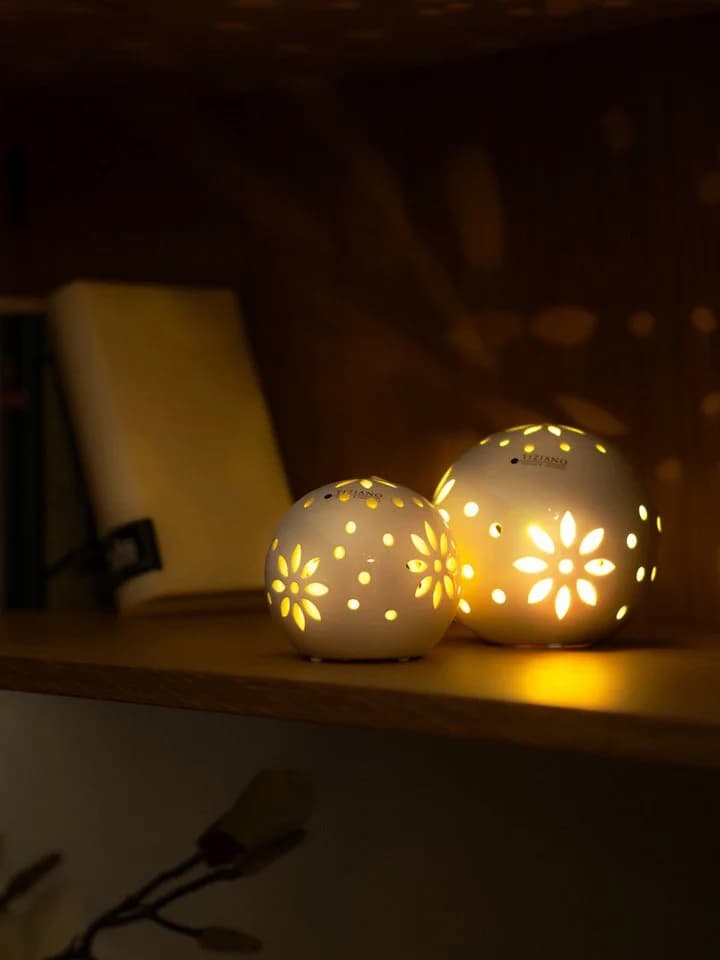 TIZIANO Tadino LED Lichtkugel Creme-Weiß Dekofigur - Bild 2