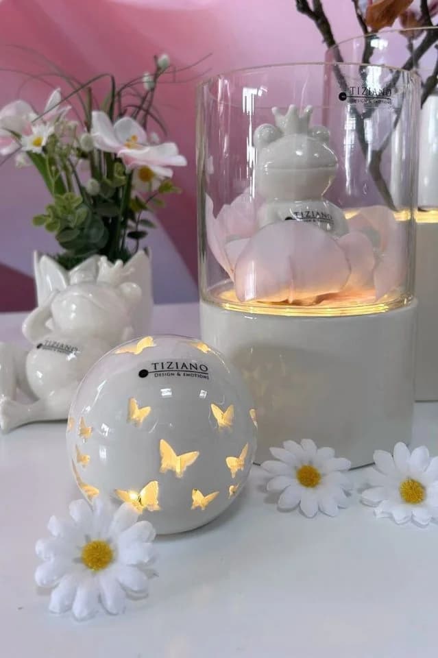 TIZIANO - DESIGN & EMOTIONS Lichtkugel Ciliana LED weiß-creme
