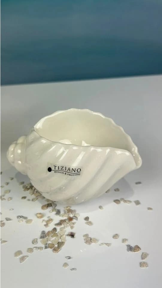 TIZIANO Capella Muschelschale Creme-Weiß Design Dekofigur - Bild 2