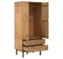 furnicato Kleiderschrank Skandinavisches Design Massivholz Braun Bild 4