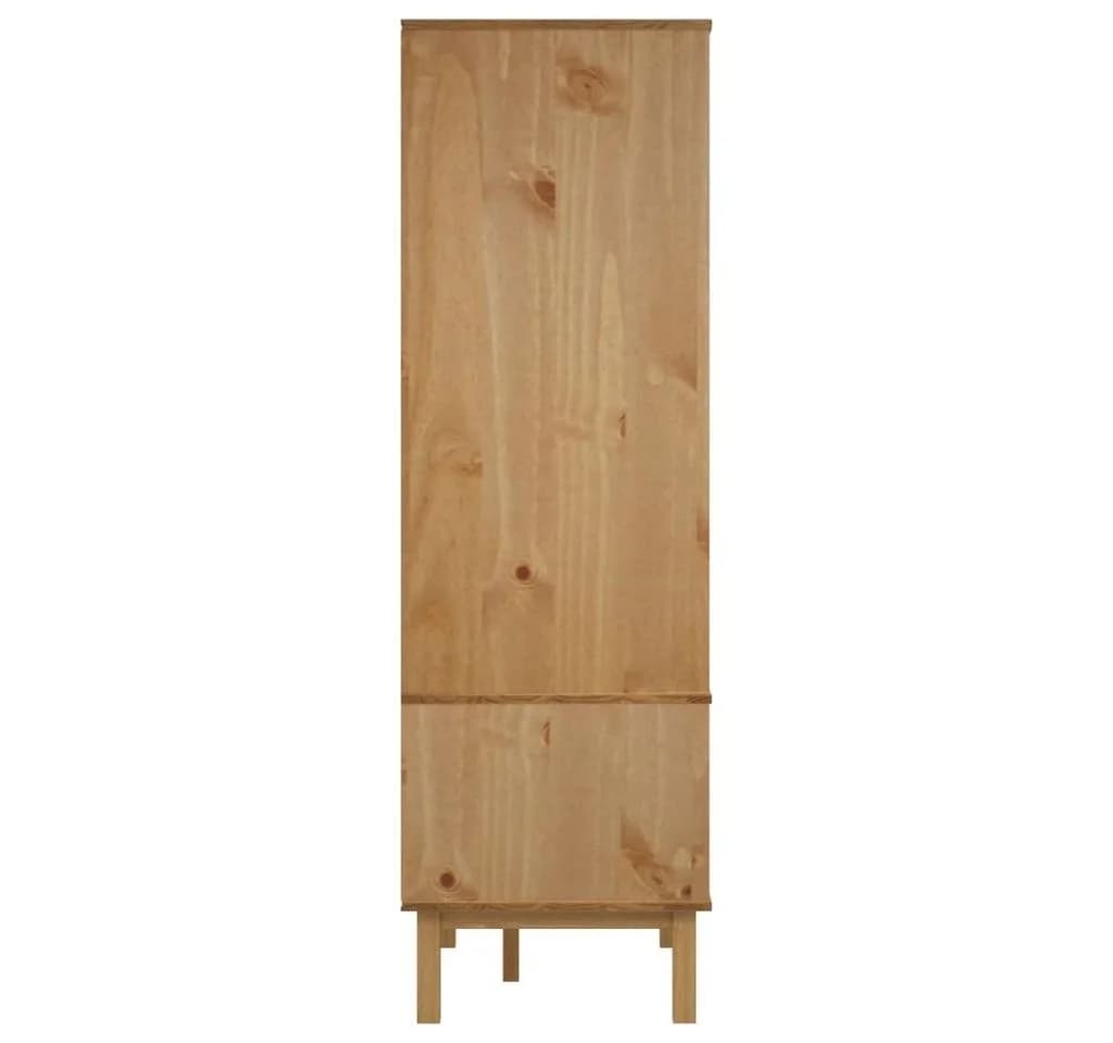 furnicato Kleiderschrank Skandinavisches Design Massivholz Braun - Bild 5