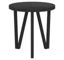 furnicato Beistelltisch Schwarz Ø35 cm MDF Bild 3
