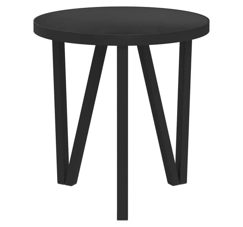 furnicato Beistelltisch Schwarz Ø35 cm MDF - Bild 3
