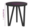 furnicato Beistelltisch Schwarz Ø35 cm MDF Bild 5