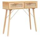 furnicato Konsolentisch Skandinavisch Braun mit Schubladen Bild 2