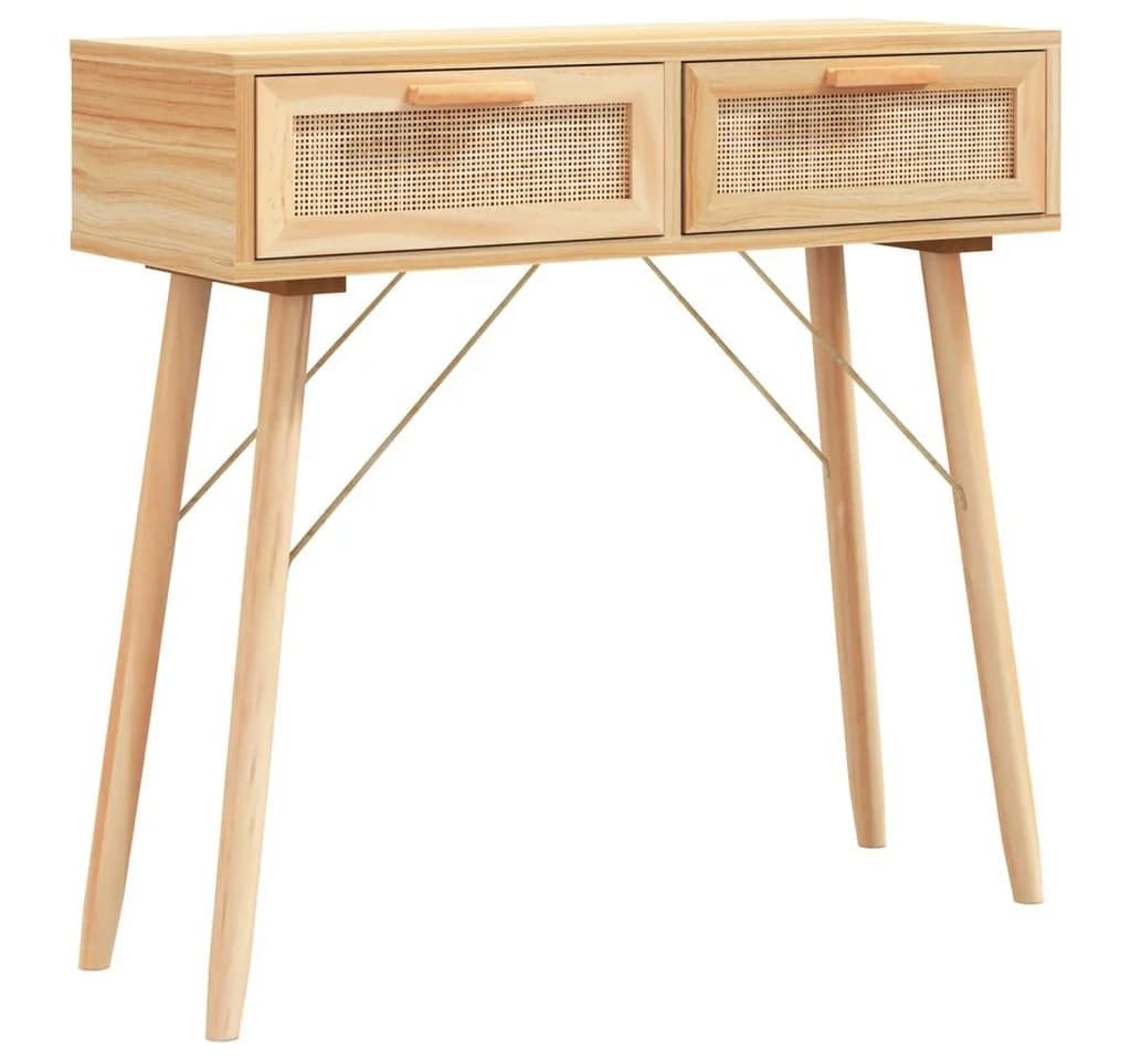 furnicato Konsolentisch Skandinavisch Braun mit Schubladen - Bild 2