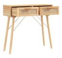 furnicato Konsolentisch Skandinavisch Braun mit Schubladen Bild 3