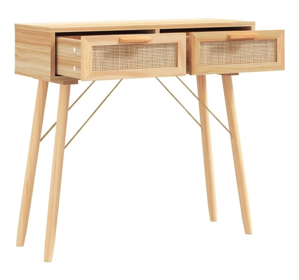 furnicato Konsolentisch Skandinavisch Braun mit Schubladen - Bild 3