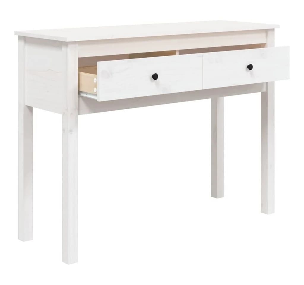 furnicato Konsolentisch Klassisch Weiß Massivholz - Bild 5