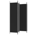 furnicato Raumteiler 4-tlg. Paravent Schwarz 200x200 cm Stoff Bild 5