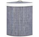 furnicato Wäschekorb Bambus Grau 60 L Bild 4