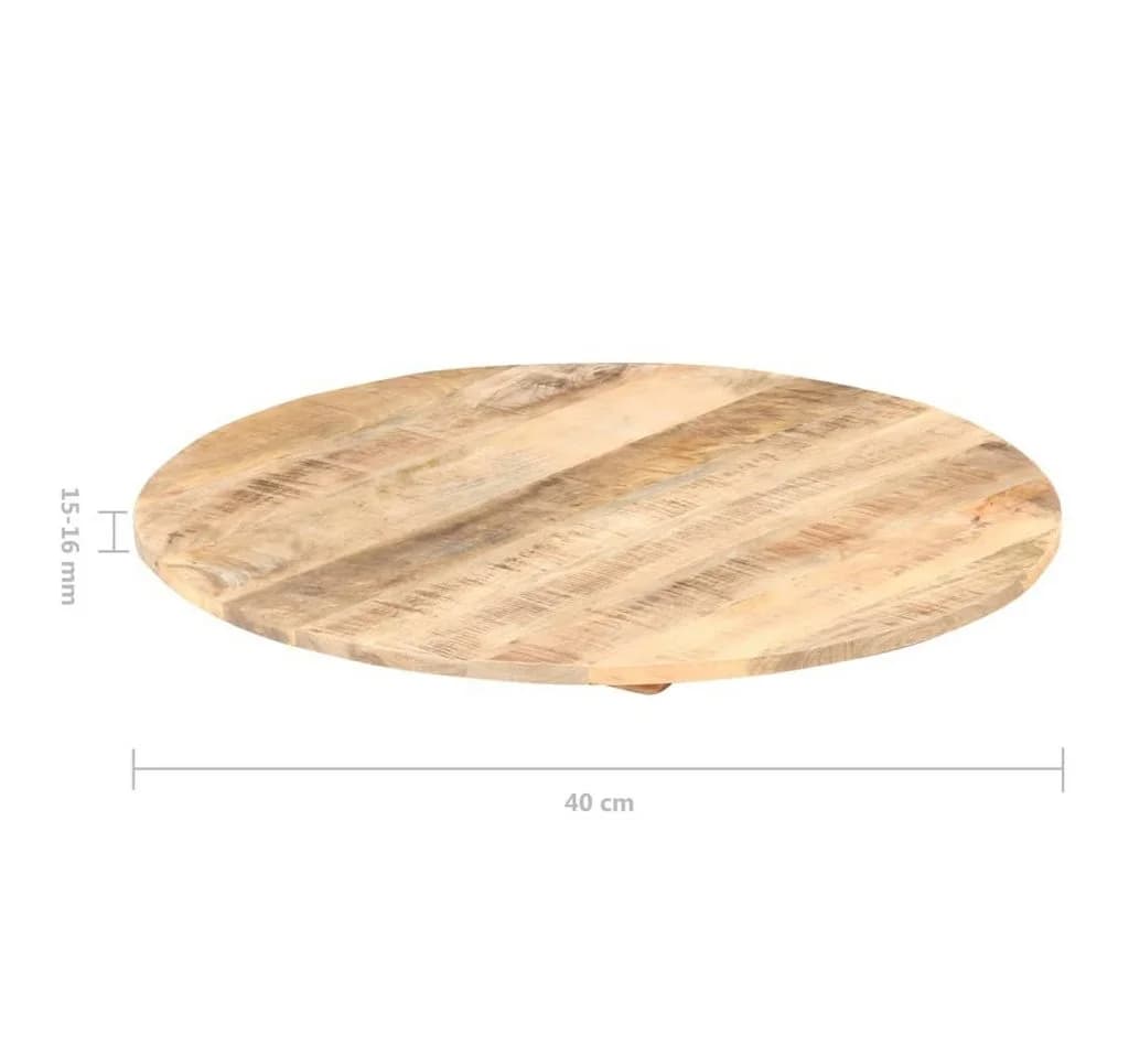 furnicato Esstischplatte Esche 40 cm Durchmesser Vollholz - Bild 4