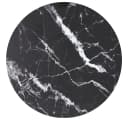 furnicato Tischplatte Schwarz Ø30x0,8 cm Hartglas in Marmoroptik Bild 1