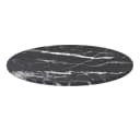 furnicato Tischplatte Schwarz Ø30x0,8 cm Hartglas in Marmoroptik Bild 2