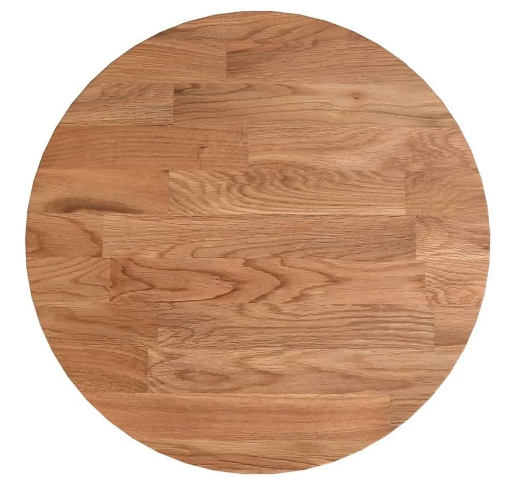 furnicato Runde Tischplatte Eiche massiv 30 cm Hellbraun