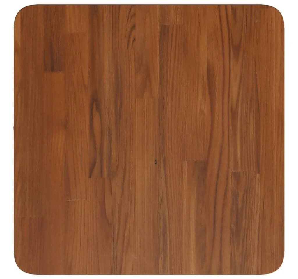 furnicato Tischplatte Quadratisch Eiche massiv 40x40 cm dunkelbraun