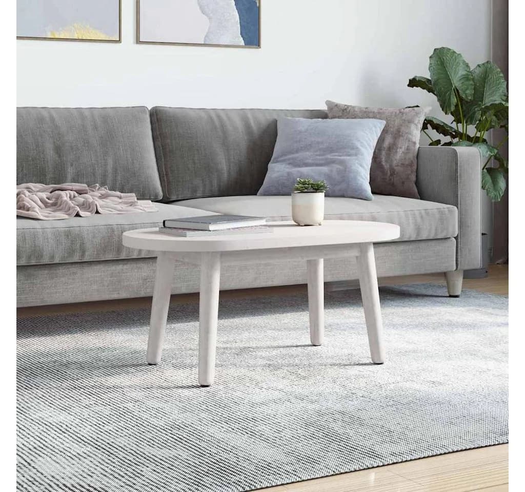 furnicato Tischplatte Massivholz Weiß 60 x 30 cm