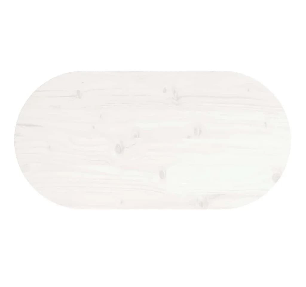 furnicato Tischplatte Massivholz Weiß 60 x 30 cm - Bild 5