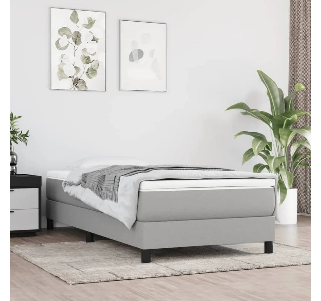 furnicato Boxspring-Bettrahmen Hellgrau - Bild 2